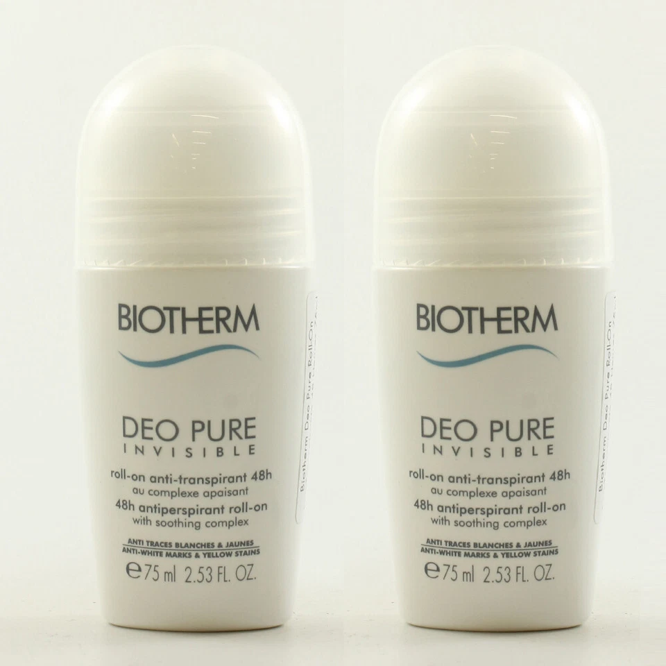 Biotherm Deo Pure - Roll-On Anti-Transpirante 48 Heures 75ml - 2x