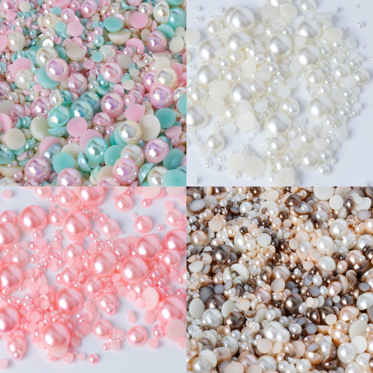 Mixed Flat Back Pearls Rhinestones Embellishments Face Gems Craft Card  Making