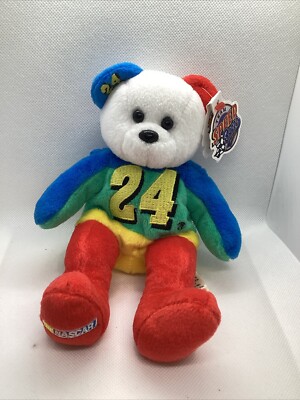 Vintage Team Speed Bears NASCAR #24 Jeff Gordon Beanie Plush With Tag 1999