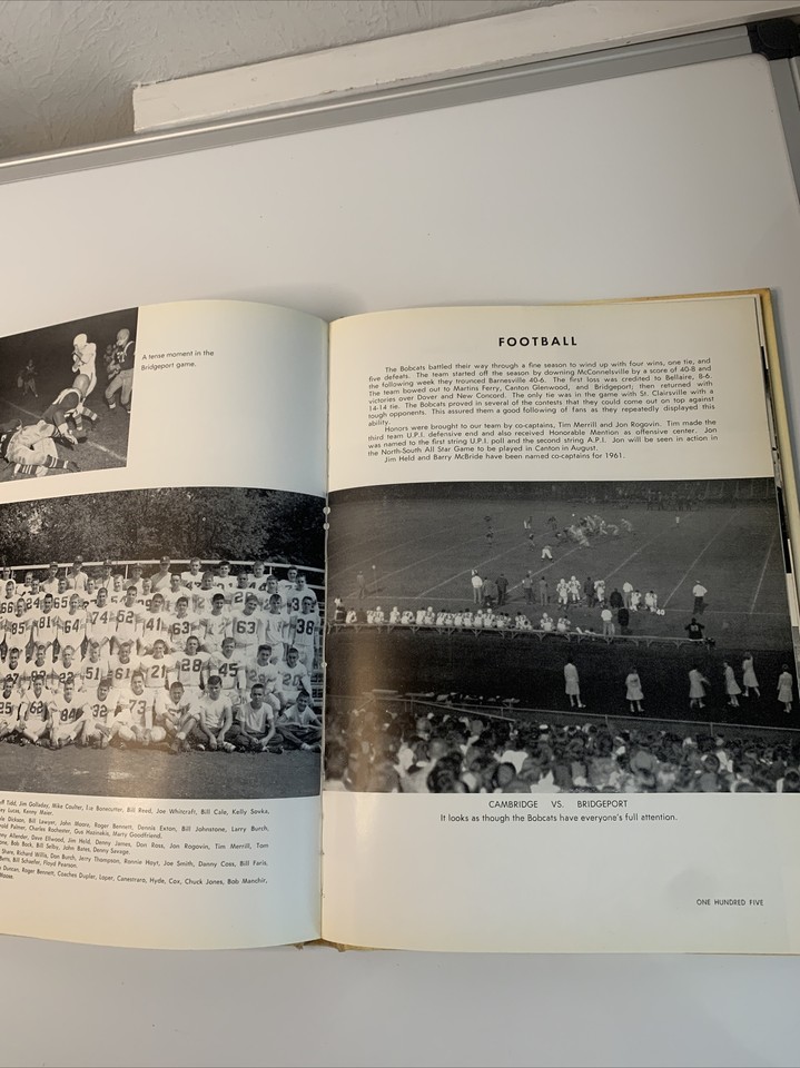 1961 Cantab Cambridge High School Ohio Yearbook Hardcover Dirty eBay