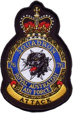 Parche 76 escuadrón cresta RAAF Fuerza Aérea Australiana Australia