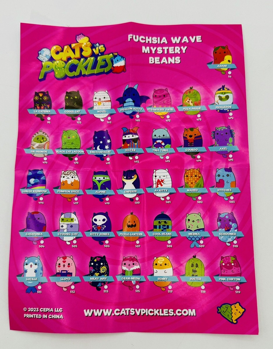 Cats VS Pickles Benny #517 Food Squad Bean Bag Plush Fuchsia Wave