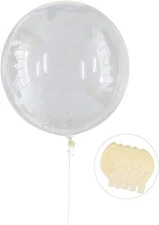 36' Inch Clear Round Thick Latex Jumbo Balloons Baby Shower Bridal Party 5 pack