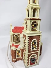 Fortune Island Church For Christmas Village House With Working Light.