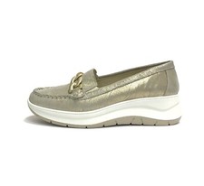 IGI CO WOMEN'S SHOES COMFORT LIGHTWEIGHT RUBBER MOCCASINS MEDIUM 5653444 PLATINUM