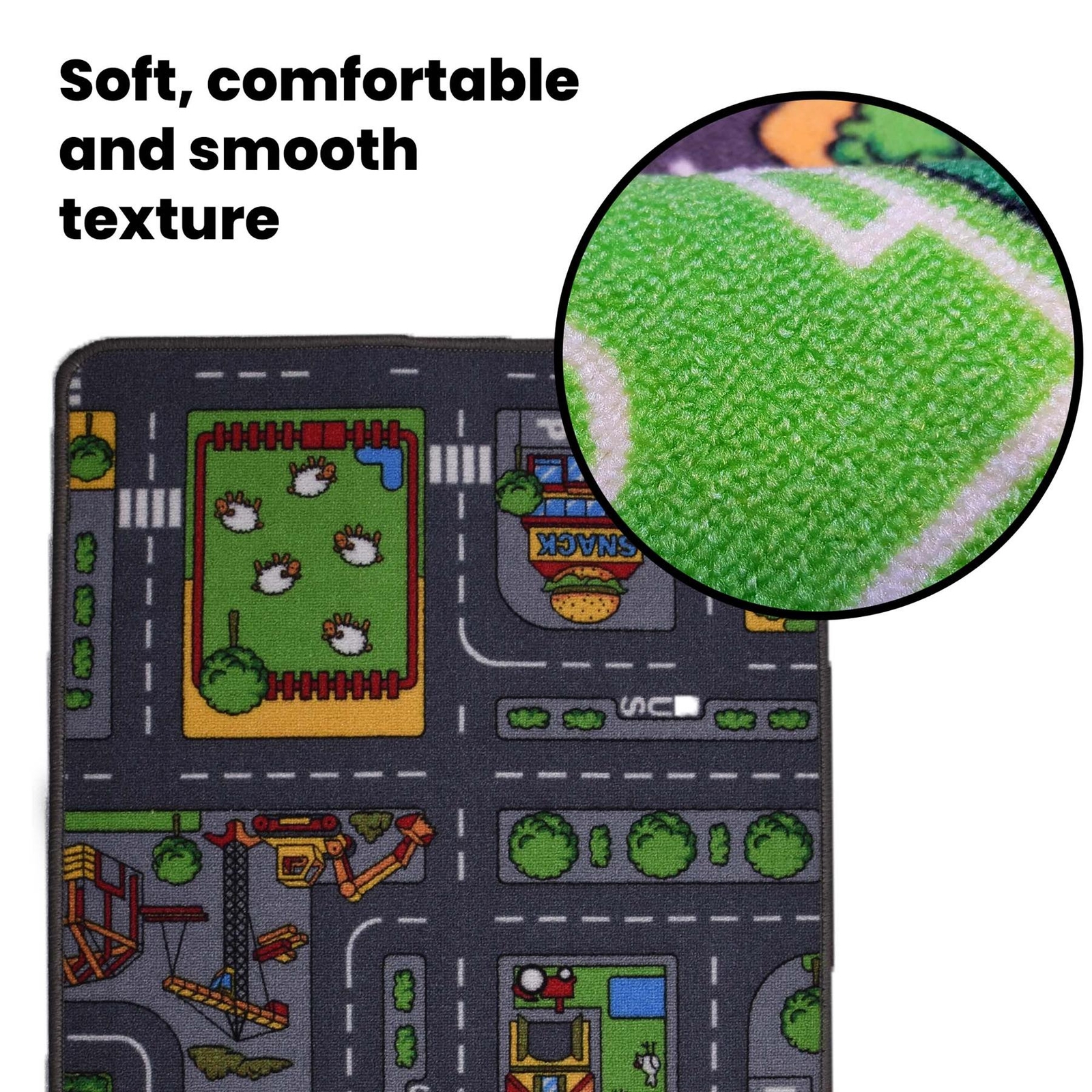 Kids Car Play Mat Children Play Rug For Bedroom Educational Interactive