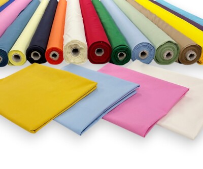 Uni Poly Baumwollstoff Budgetfreundlich Solide für Schneiderei Handwerk 40+ Farben