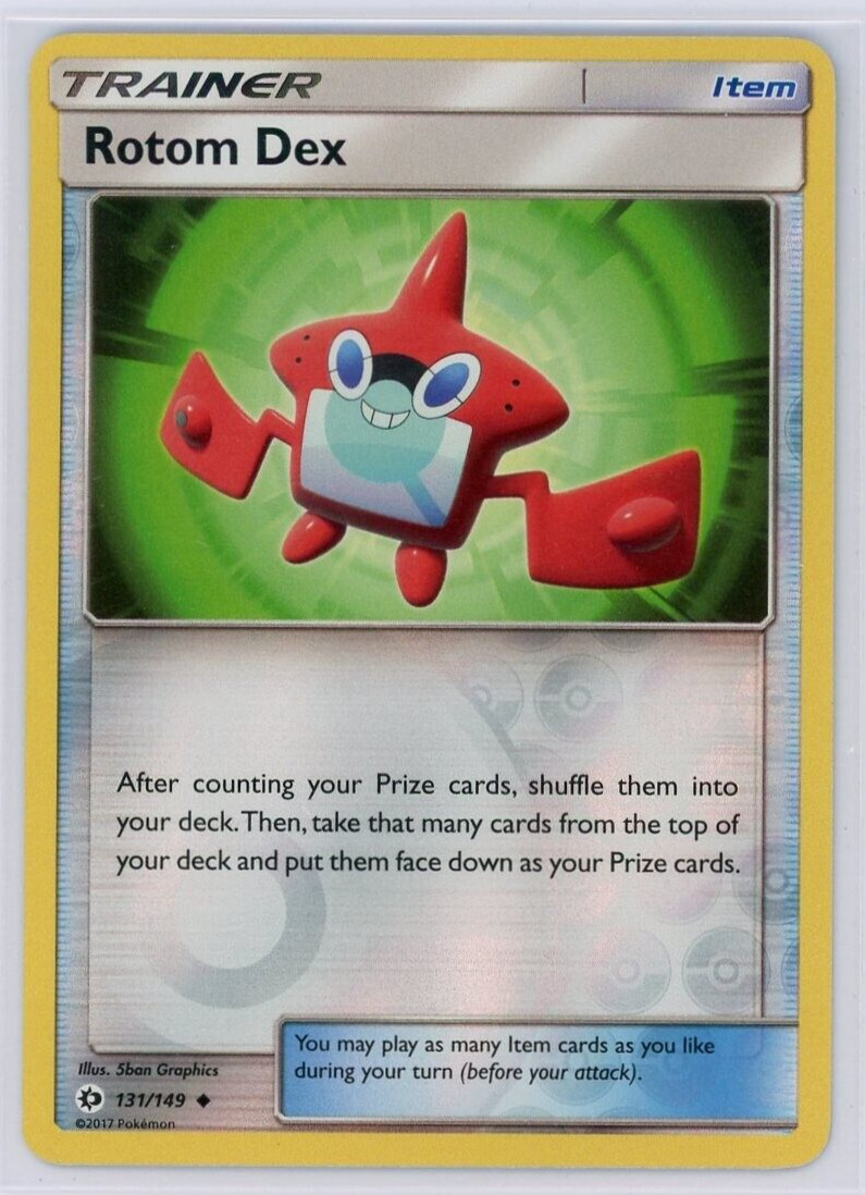 Pokemon TCG Rotom Dex Sun & Moon Base 131/149 Reverse Holo Uncommon