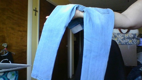Cute Cat & Jack 4T Cat Face Knee Denim Skinny Jeans Elastic Waist *Flawed - Picture 8 of 18