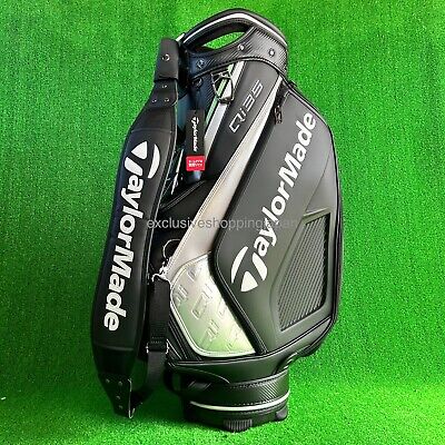 TaylorMade qi35 Tour Staff Cart Bag Black Silver 10.5 x 47in TaylorMade qi35 Tour Staff Cart Bag Black Silver 10.5 x 47in
