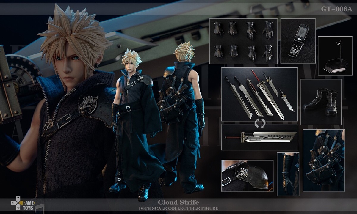 GAMETOYS 1/6 GT-006A FF7 Cloud Strife Action Figure Toy GAMETOYS 1/6 GT-006A FF7 Cloud Strife Action Figure Toy