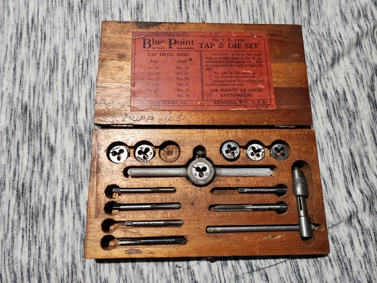 Vintage BLUE POINT TD 2500 Tap and Die Set
