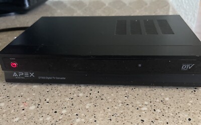 Apex Digital TV Black DT502 Digital DTV Tuner Converter Box 120V 12W 60Hz- 00738
