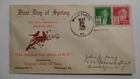 STAMPMART : USA 1941 BILLS PLACE PA CANCEL FIRST DAY OF SPRING COVER TO NEW YORK