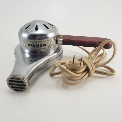 Kenmore Model No Hand Blowdryer Chrome Hair Dryer Vintage 1950's  Works