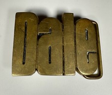 Vintage 70s Brass DALE Name Belt Buckle Retro Hippie
