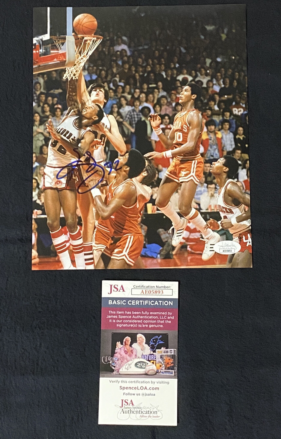 Sidney Moncrief Arkansas Razorbacks Milwaukee Bucks Signed 8x10 Photo ~ JSA COA 