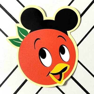 Walt Disney World Orange Bird UV Spot Raised Sticker Dole Whip