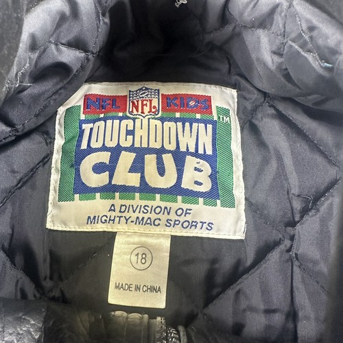 vintage clevland browns leather bomber flight jacket mens large black nfl - Picture 8 of 16