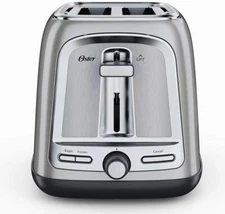 Oster Advanced Toast 2-Slice Toaster Stainless Steel for Bagels & All Bread Type