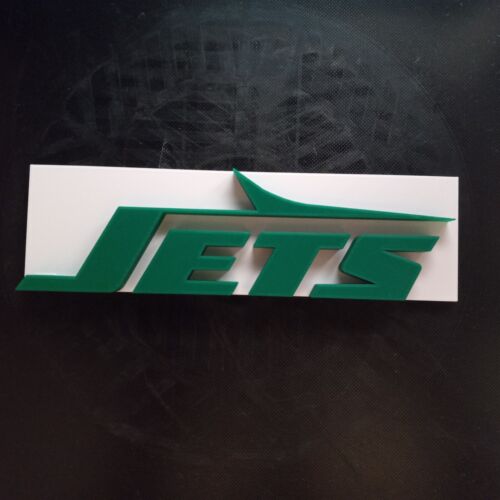 8 Inch New York Jets NFL Football Official 3D Logo Wall Sign 3D printed Plastic  - Picture 1 of 8