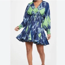 Rhode $540 Belted Dress Fit & Flare Tribal Print Size Small