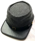 CIVIL WAR CSA CONFEDERATE DARK GREY WOOL KEPI FORAGE CAP HAT-MEDIUM