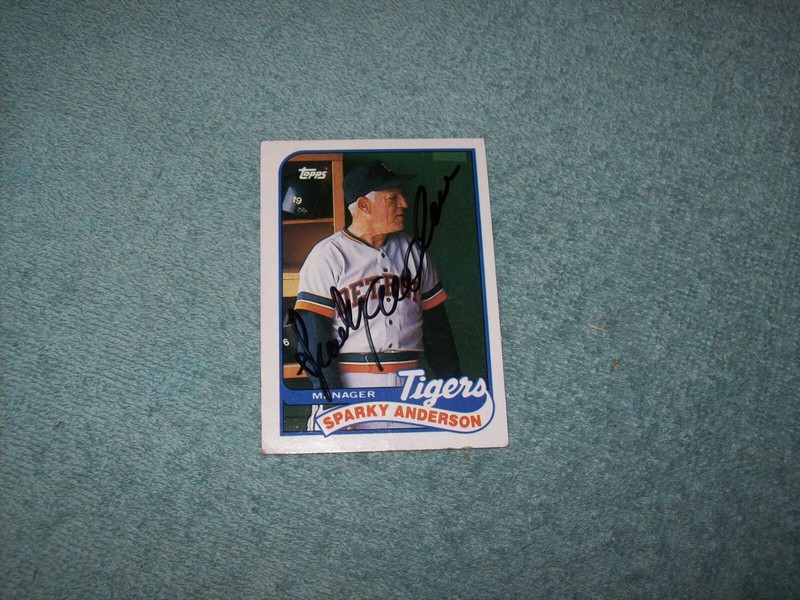 Baseball HOF George Sparky Anderson Hand Signed Autographed Card