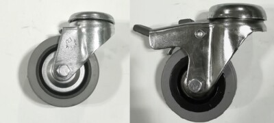 RAD THERMOPLASTISCHER KERN GUMMIBESCHICHTUNG HALTERUNG LOCH SCHWENKRÄDER BREMSE