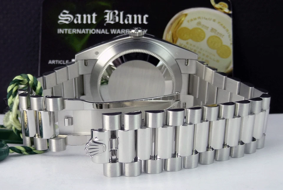 ROLEX 40mm Platinum Day Date 40 President Ice Blue Diamond 228396 TBR SANT BLANC - Bild 4 von 4