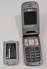 LG C1500 Gray Cingular AT T Cell Flip Phone w/ Battery UNTESTED FOR PARTS