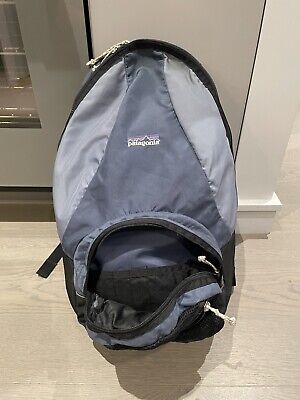 Patagonia Vintage Backpack Camping Hiking Bag 28L Black Blue Patagonia Vintage Backpack Camping Hiking Bag 28L Black Blue