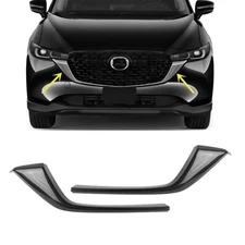 Front Grille Grill Strips Cover Trim For 2022-2024 Mazda CX-5 Carbon Fiber ABS