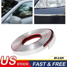 Chrome Trim Molding Strip Car Door Window Bumper Side Trime Protector 2.2cm5m