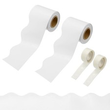 2 Rolls Bulletin Board Borders, 65.6ft White Border