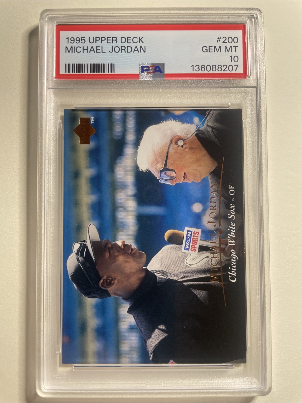 1995 Upper Deck Michael Jordan, Harry Caray #200 PSA 10
