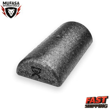CanDo 6x12" Half Round Foam Roller Black High Density Muscle Massage Therapy