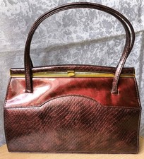 RARE Vintage leather bag Accessories Snake Skin Holmes Norwich Handbag
