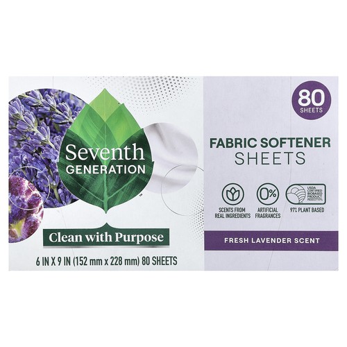 Fabric Softener Sheets, Fresh Lavender, 80 Sheets