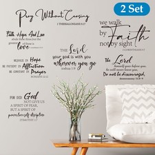 4PCS Modern Inspirational Quote Sticker Removable Vinyl Wall Art for Living Room