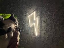 Lightning Neon Sign, Lightning Bolt Neon LED Light, Aesthetic Neon Sign, Bedroom