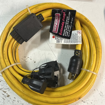 #ad General Extends Panel 25ft Generator Power Extension Cord 125V 30A L14 30P New $85.00