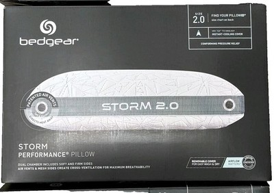 Bedgear Storm 2.0 Performance Pillow 20x26 In. New In Box. Made In USA