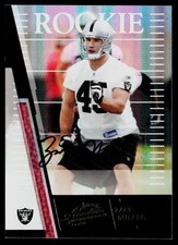 Zach Miller 2007 Playoff Absolute Memorabilia #250 SN,RC,AU Oakland Raiders