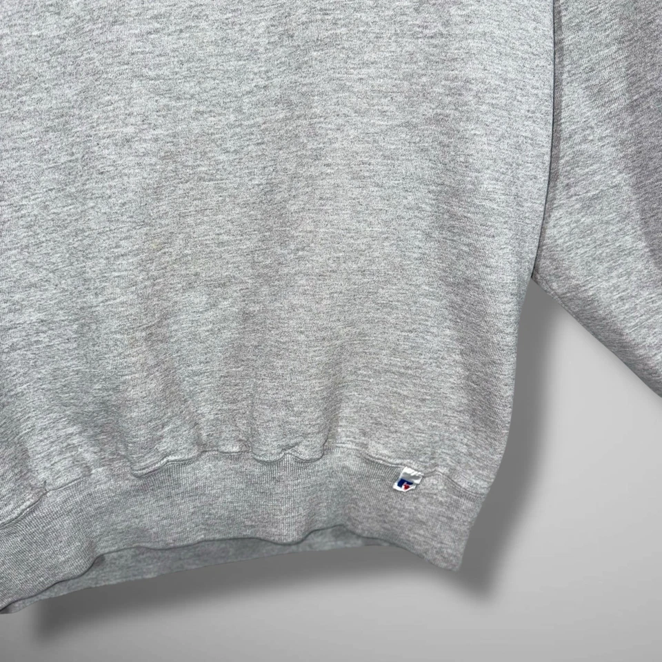 Sudadera Atlética Russell De Colección Para Hombres XLT Gris Cuello Redondo Años 80 90 Hecha en EE. UU. Foto 3 de 4