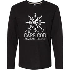 Inktastic Cape Cod Massachusetts Nautical Long Sleeve T-Shirt Apparel Ocean Trip
