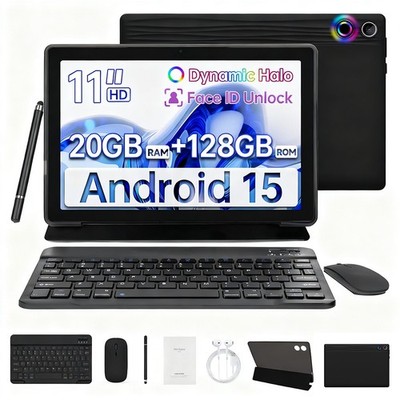 11 inch Android 15 Tablet 16GB RAM 128GB ROM (1TB TF) WiFi 6800mah