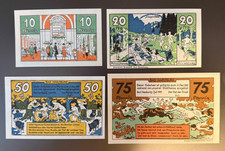 Notgeld - 1921 - Bad Harzburg - Serie 581.1 - 10 + 20 + 50 + 75 Pfennig