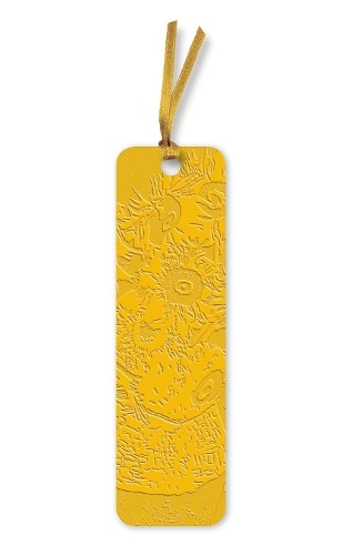 Vincent van Gogh Sunflowers Artisan Art Vegan Leather Bookmarks pack of 10 - Image 2