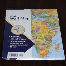 RAND McNALLY SIGNATURE EDITION POLITICAL WALL MAP, 50  x 32  , BRAND NEW SEALED 